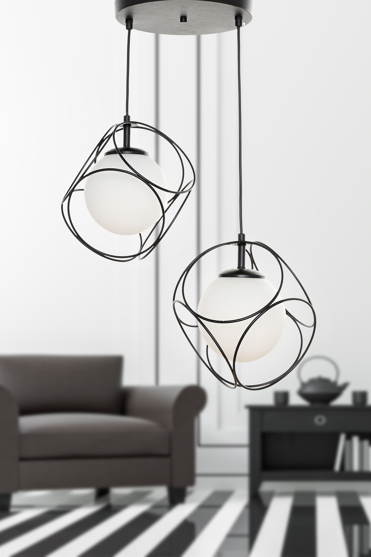 Modern Chandelier Black